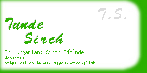 tunde sirch business card